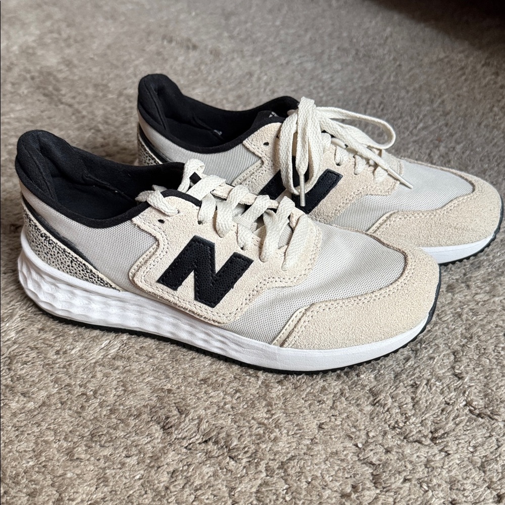 New Balance Beige and Black animal print Athletic Shoes
